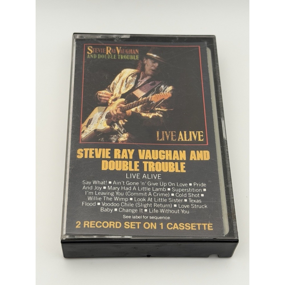 Stevie Ray Vaughan And Double Trouble Live Alive Cassette 1986 Epic